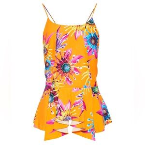 MSGM | Floral Peplum Top NWOT